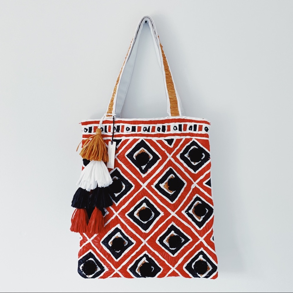 Anthropologie Straw Tamati Tote Bag